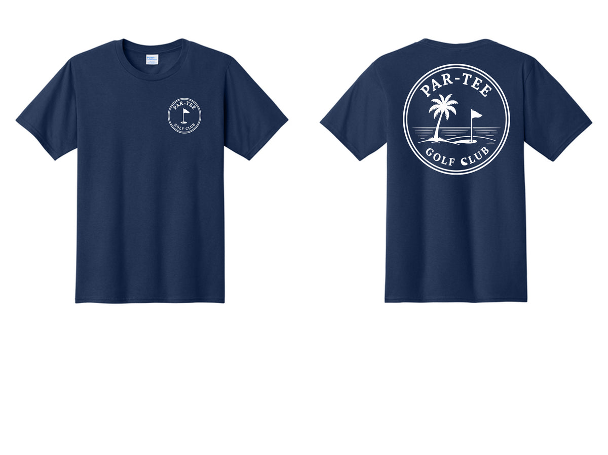 Short Sleeve Par-Tee Golf Club Navy Blue Shirt