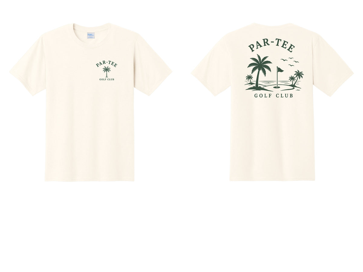 Short Sleeve Par-Tee Golf Club Beige Shirt
