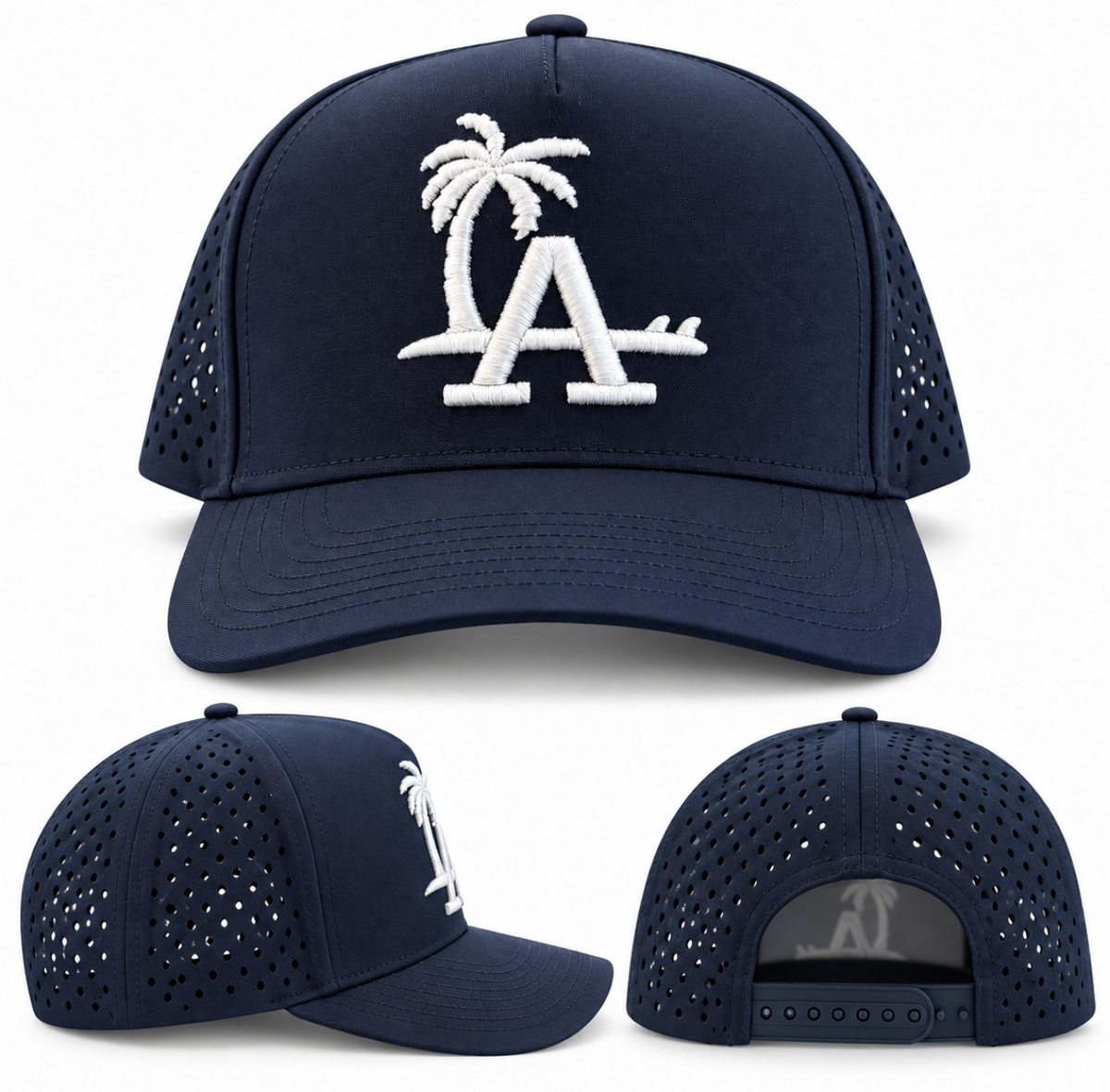 Par-Tee LA Palm Tree Surfboard Performance Golf Hat SnapBack
