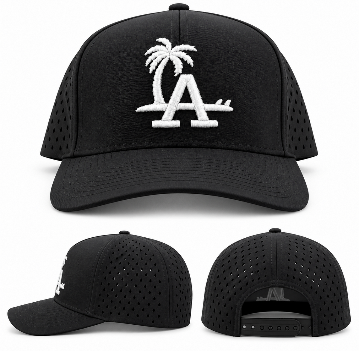 Par-Tee LA Palm Tree Surfboard Performance Golf Hat SnapBack