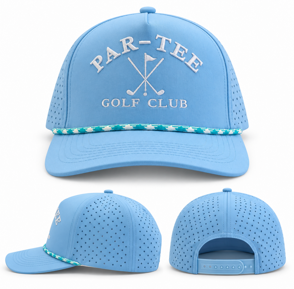 Par-Tee Clubhouse Crest Performance Golf Hat SnapBack