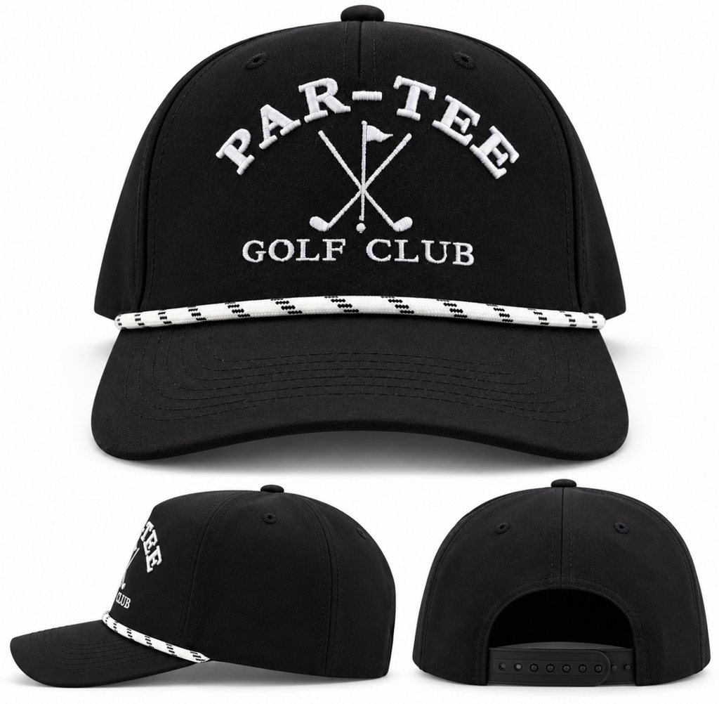 Par-Tee Clubhouse Crest Performance Golf Hat SnapBack
