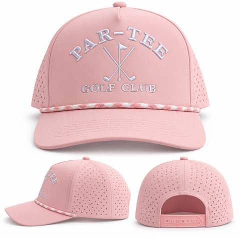 Par-Tee Clubhouse Crest Performance Golf Hat SnapBack