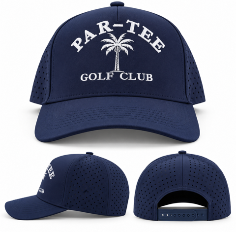 Par-Tee Palm Tree Performance Golf Hat SnapBack