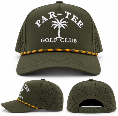 Par-Tee Palm Tree Performance Golf Hat SnapBack