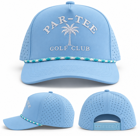 Par-Tee Palm Tree Performance Golf Hat SnapBack