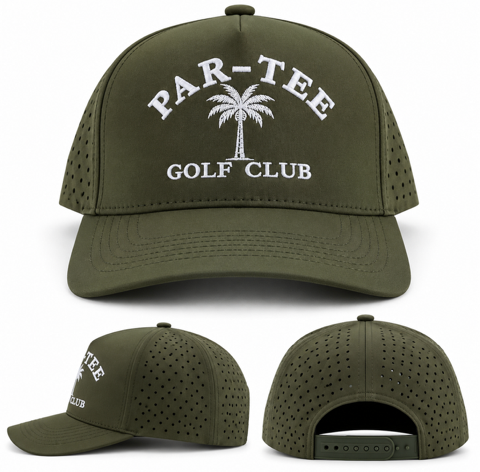 Par-Tee Palm Tree Performance Golf Hat SnapBack
