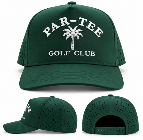 Par-Tee Palm Tree Performance Golf Hat SnapBack