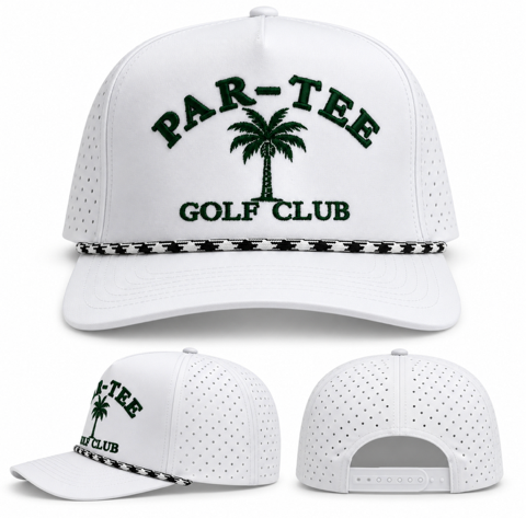 Par-Tee Palm Tree Performance Golf Hat SnapBack