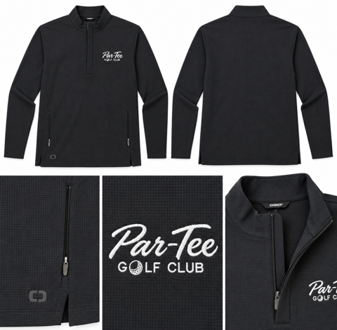 Par-Tee Golf Club Performance Black OGIO® Aspect 1/2-Zip Jacket