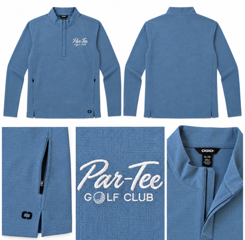 Par-Tee Golf Club Performance Blue Mist OGIO® Aspect 1/2-Zip Jacket